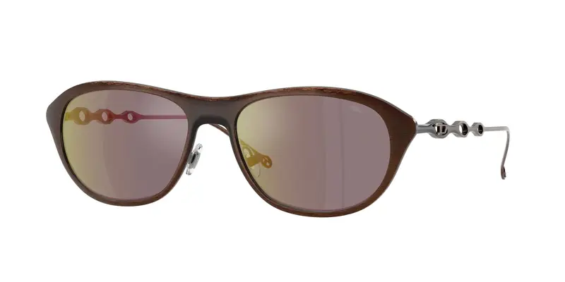 DIESEL Unisex DL1011  10254Z Occhiali da sole Metallo Bronzo Oro Pillow Normale