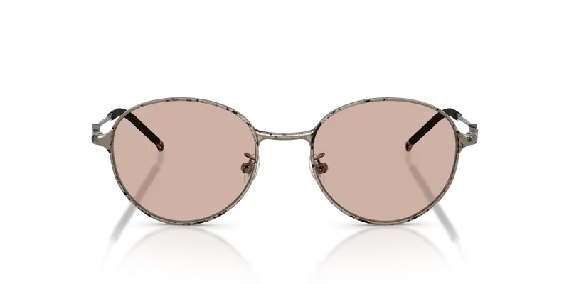 DIESEL Unisex DL1012D 103273 Occhiali da sole Metallo Argento Marrone Rotonda Normale miniatura 2