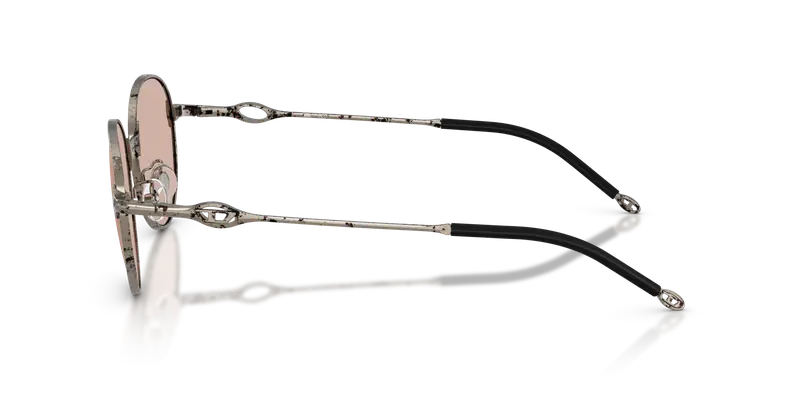 DIESEL Unisex DL1012D 103273 Occhiali da sole Metallo Argento Marrone Rotonda Normale miniatura 3