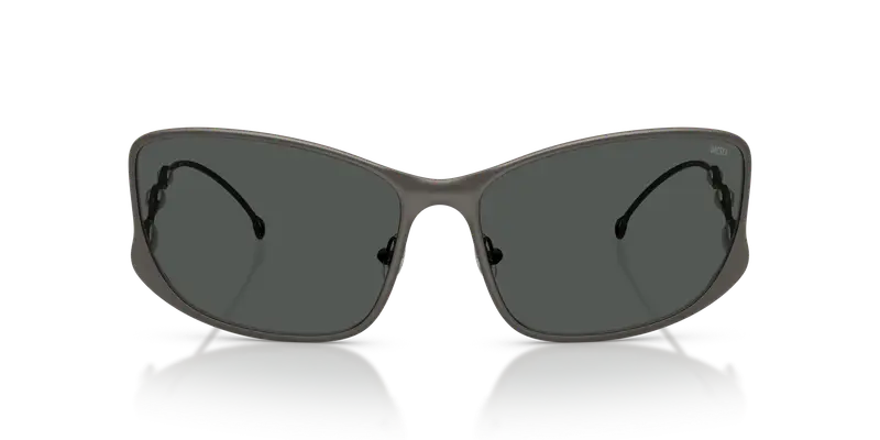 DIESEL Unisex DL1013 100987 Occhiali da sole Metallo Grigio Grigio Pillow Normale miniatura 2