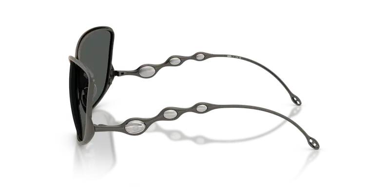 DIESEL Unisex DL1013 100987 Occhiali da sole Metallo Grigio Grigio Pillow Normale miniatura 3