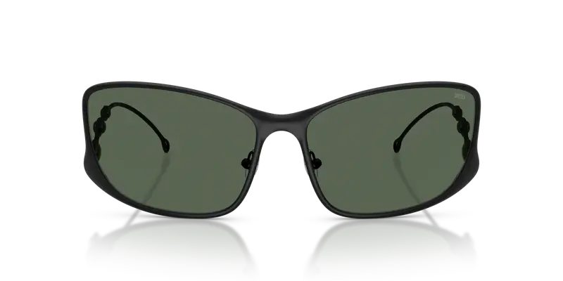 DIESEL Unisex DL1013 101371 Occhiali da sole Metallo Nero Verde Pillow Normale miniatura 2