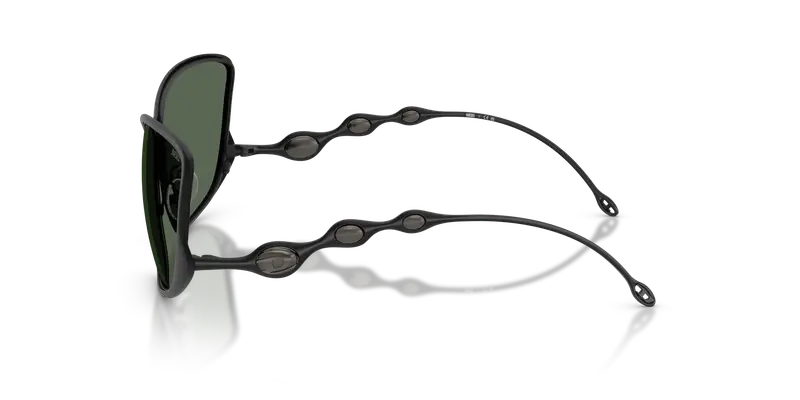 DIESEL Unisex DL1013 101371 Occhiali da sole Metallo Nero Verde Pillow Normale miniatura 3