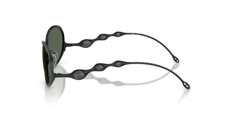 DIESEL Unisex DL1014 101371 Occhiali da sole Metallo Nero Verde Rotonda Normale miniatura 3