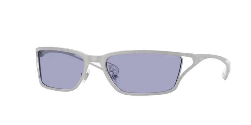 Unisex DL1015 10071A Occhiali da sole Metallo Argento Viola Squadrata Normale