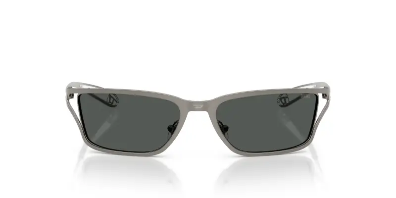 Unisex DL1015 100987 Occhiali da sole Metallo Grigio Grigio Squadrata Normale miniatura 3