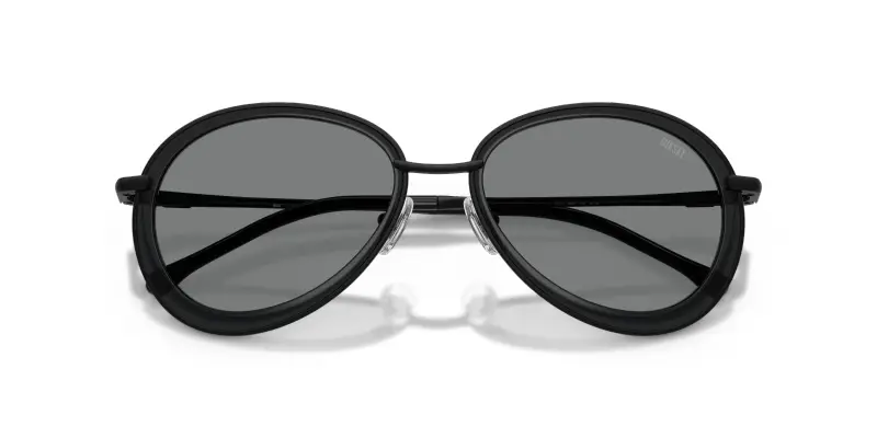 Unisex DL1016 100887 Occhiali da sole Metallo Nero Grigio Rotonda Normale miniatura 2