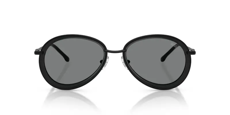 Unisex DL1016 100887 Occhiali da sole Metallo Nero Grigio Rotonda Normale miniatura 3