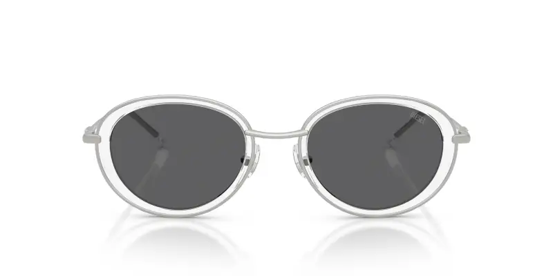 Unisex DL1018 100787 Occhiali da sole Metallo Argento Grigio Rotonda Normale miniatura 3