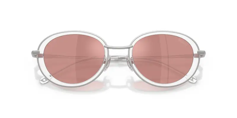 Unisex DL1018 1007E4 Occhiali da sole Metallo Argento Rosa Rotonda Specchiate miniatura 2