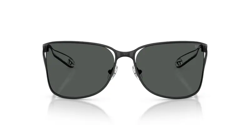 Unisex DL1019 100887 Occhiali da sole Metallo Nero Grigio Pillow Normale miniatura 3