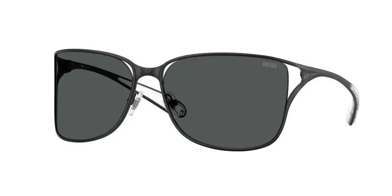 Unisex DL1019 100887 Occhiali da sole Metallo Nero Grigio Pillow Normale