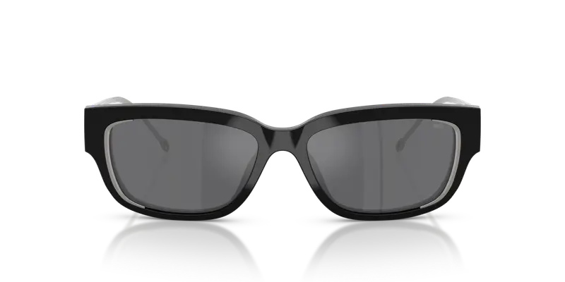 DIESEL Unisex DL2002MU 701/6G Occhiali da sole Acetato Nero Grigio Squadrata Specchiate miniatura 2