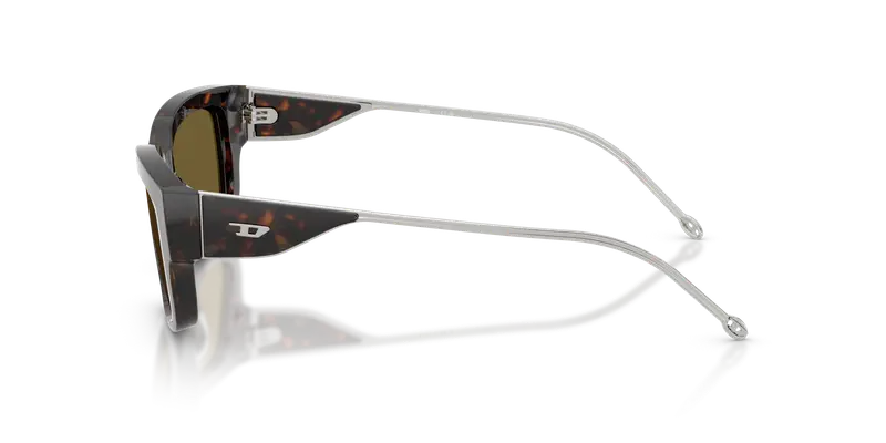 DIESEL Unisex DL2002MU 713/73 Occhiali da sole Acetato Tartaruga Marrone Squadrata Normale miniatura 3