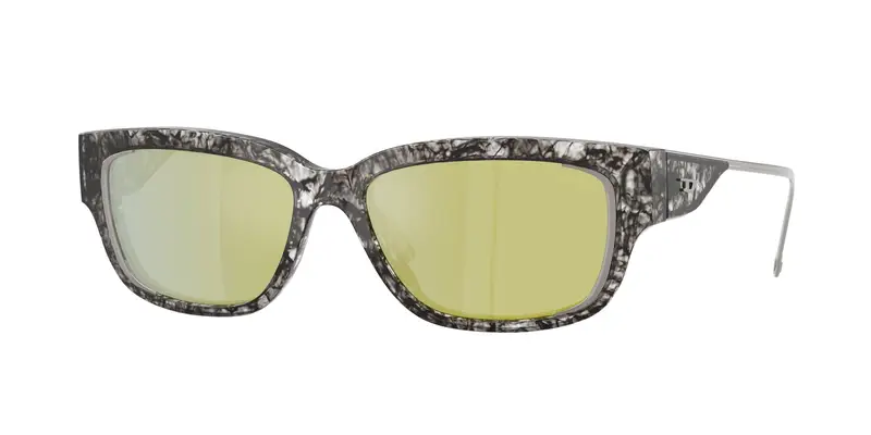 DIESEL Unisex DL2002MU  720/J2 Occhiali da sole Acetato Tartaruga Verde Squadrata Normale