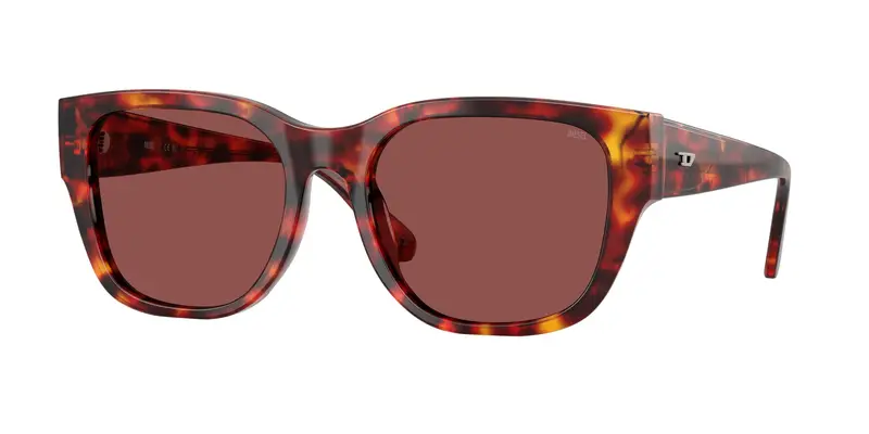DIESEL Unisex DL2005 202375 Occhiali da sole Acetato Tartaruga Viola Squadrata Normale