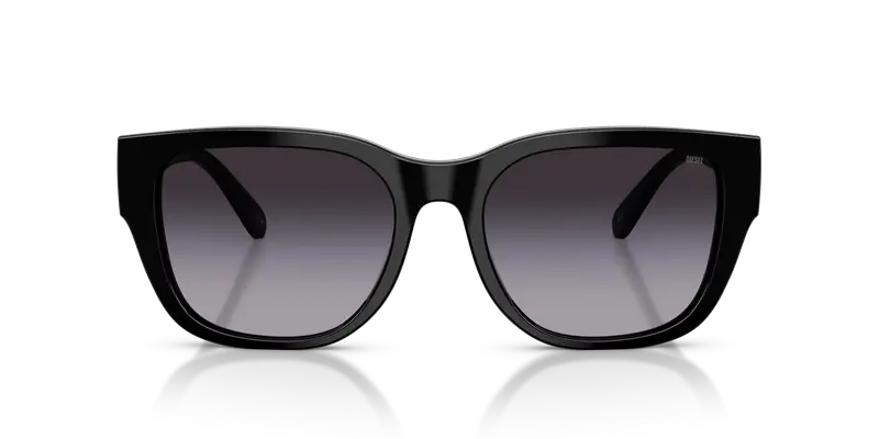 DIESEL Unisex DL2005F 20018G Occhiali da sole Acetato Nero Grigio Squadrata Normale Sfumato miniatura 2