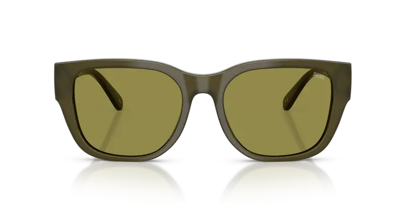 DIESEL Unisex DL2005F 2024/2 Occhiali da sole Acetato Verde Verde Squadrata Normale miniatura 2
