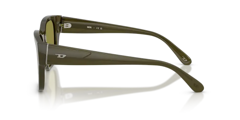 DIESEL Unisex DL2005F 2024/2 Occhiali da sole Acetato Verde Verde Squadrata Normale miniatura 3