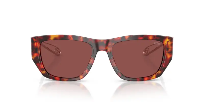 Unisex DL2006 202375 Occhiali da sole Acetato Rosso Viola Squadrata Normale miniatura 3