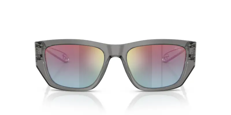 Unisex DL2006 2027B6 Occhiali da sole Acetato Grigio Verde Squadrata Normale Specchiato miniatura 3