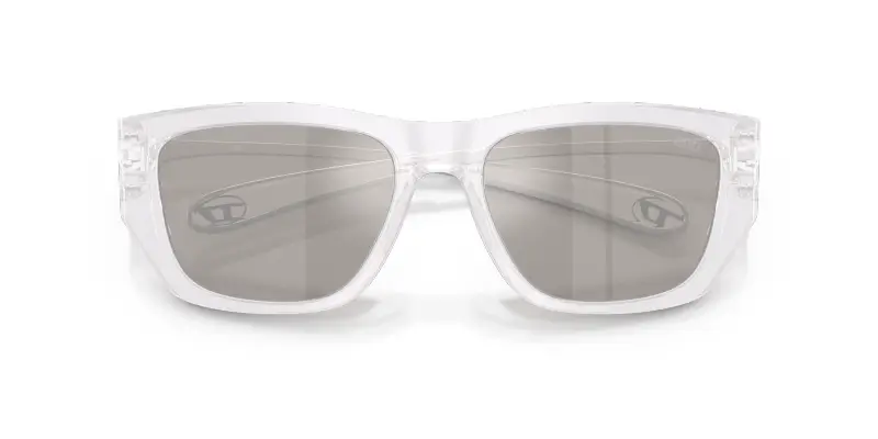 Unisex DL2006 20286G Occhiali da sole Acetato Bianco Argento Squadrata Normale miniatura 2