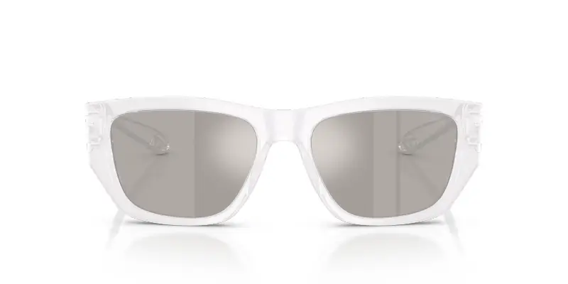 Unisex DL2006 20286G Occhiali da sole Acetato Bianco Argento Squadrata Normale miniatura 3