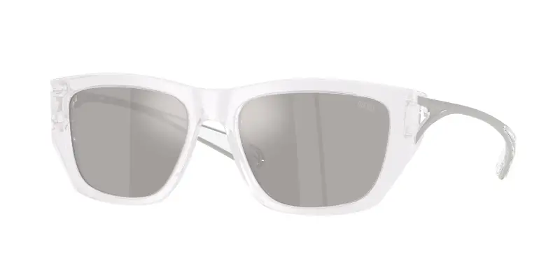Unisex DL2006 20286G Occhiali da sole Acetato Bianco Argento Squadrata Normale