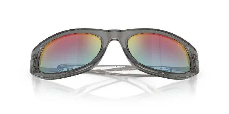 Unisex DL2007U 2027B6 Occhiali da sole Acetato Grigio Verde Cat Eye Normale Specchiato miniatura 2