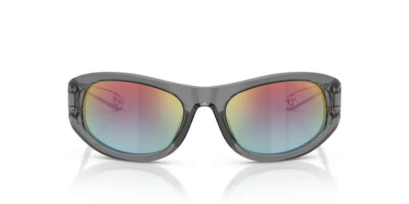 Unisex DL2007U 2027B6 Occhiali da sole Acetato Grigio Verde Cat Eye Normale Specchiato miniatura 3