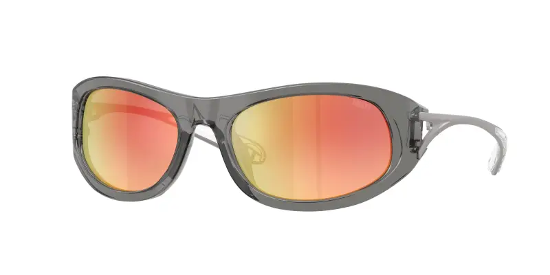 Unisex DL2007U 2027B6 Occhiali da sole Acetato Grigio Verde Cat Eye Normale Specchiato