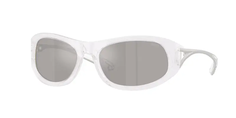 Unisex DL2007U 20286G Occhiali da sole Acetato Bianco Argento Cat Eye Normale
