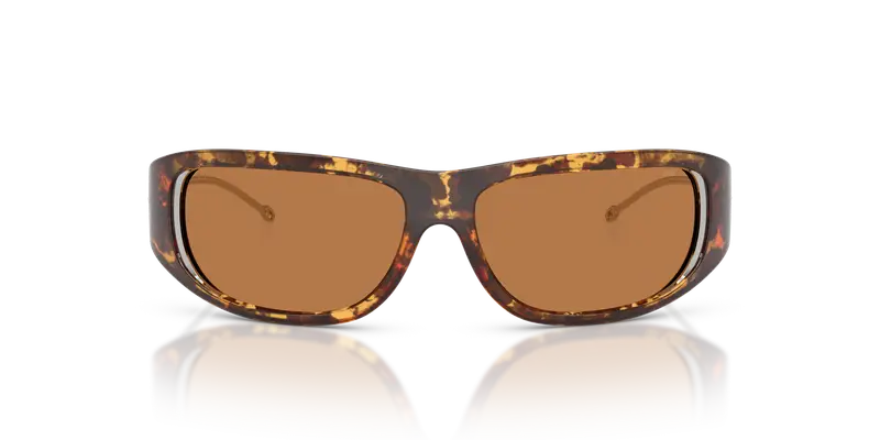 DIESEL Unisex DL3001 201373 Occhiali da sole Iniettato Tartaruga Marrone Rotonda Normale miniatura 2