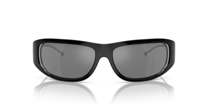 DIESEL Unisex DL3001 501/6G Occhiali da sole Iniettato Nero Grigio Rotonda Specchiate miniatura 2