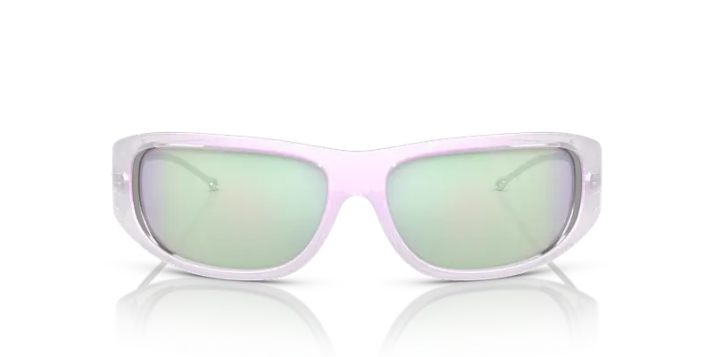 DIESEL Unisex DL3001 506/6V Occhiali da sole Iniettato Bianco Grigio Rotonda Normale miniatura 2