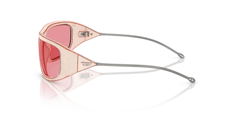 DIESEL Unisex DL3001 512/9L Occhiali da sole Iniettato Rosa Rosa Rotonda Specchiate miniatura 3