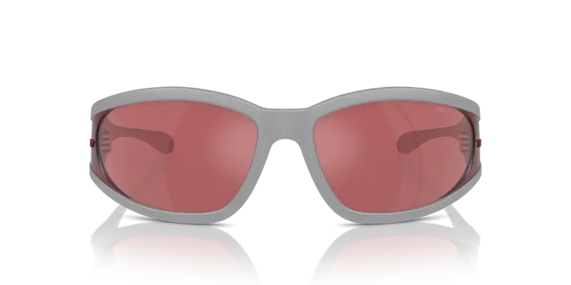 DIESEL Unisex DL3002 505SB5 Occhiali da sole Iniettato Grigio Rosso Pillow Normale miniatura 2