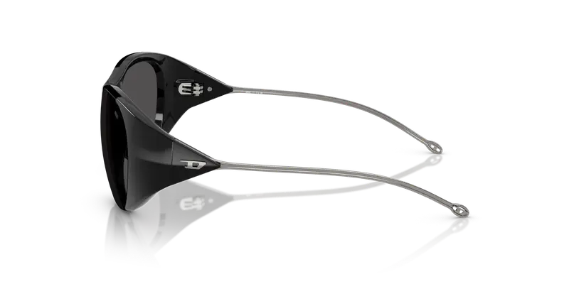 DIESEL Unisex DL3003 501/87 Occhiali da sole Iniettato Nero Grigio Rotonda Normale miniatura 3