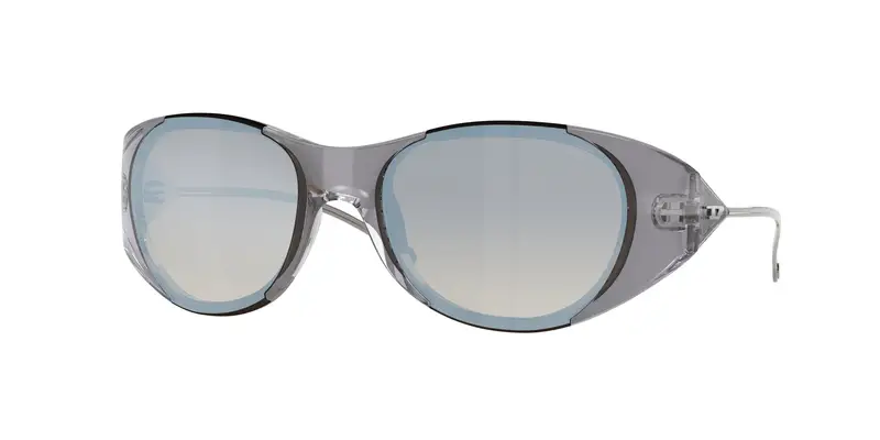 DIESEL Unisex DL3003  507/B8 Occhiali da sole Iniettato Grigio Marrone Rotonda Normale Sfumato