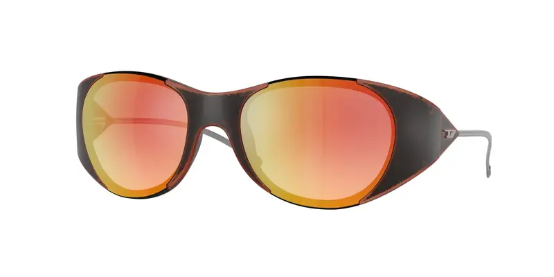 DIESEL Unisex DL3003  508/B6 Occhiali da sole Iniettato Multi-colore Verde Rotonda Normale