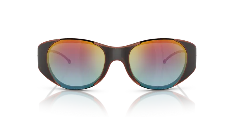 DIESEL Unisex DL3003 508/B6 Occhiali da sole Iniettato Multi-colore Verde Rotonda Normale miniatura 2