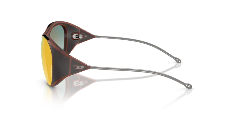 DIESEL Unisex DL3003 508/B6 Occhiali da sole Iniettato Multi-colore Verde Rotonda Normale miniatura 3