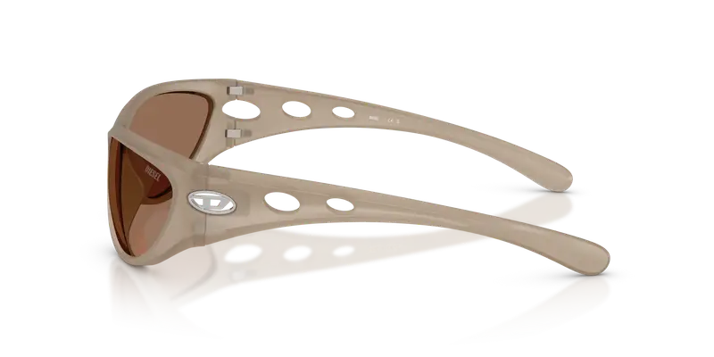 DIESEL Unisex DL3004U 201273 Occhiali da sole Iniettato Grigio Marrone Cat Eye Normale miniatura 3