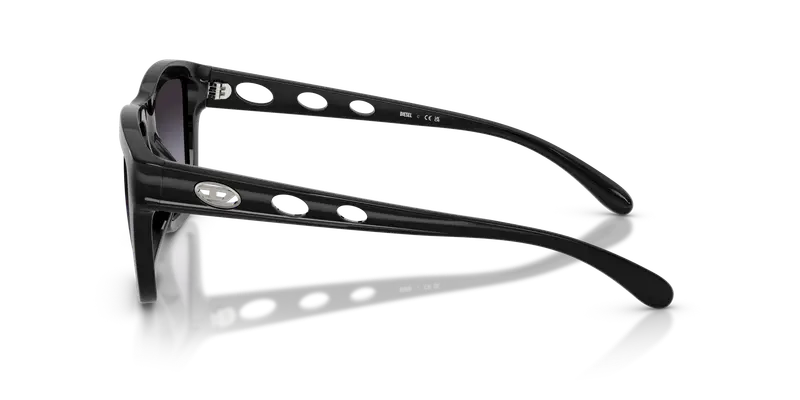 DIESEL Unisex DL3006U 20018G Occhiali da sole Iniettato Nero Grigio Squadrata Normale Sfumato miniatura 3