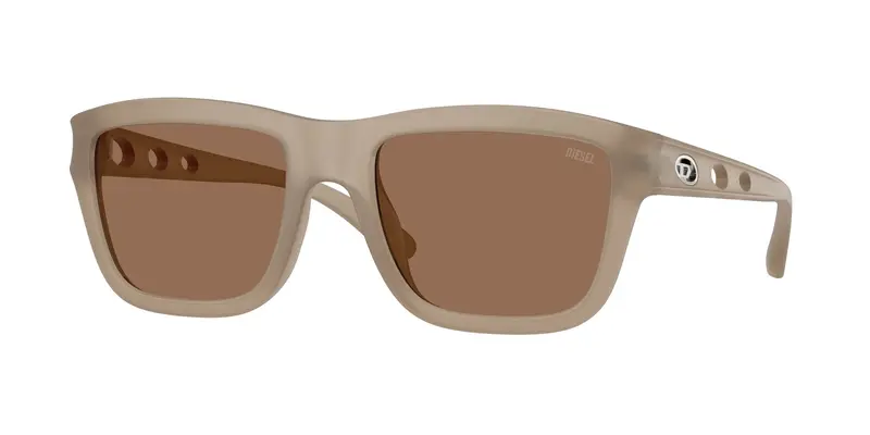 DIESEL Unisex DL3006U  201273 Occhiali da sole Iniettato Grigio Marrone Squadrata Normale