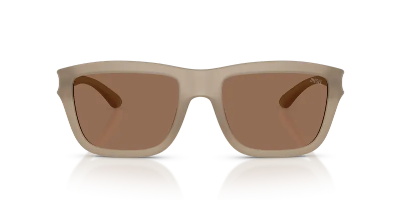 DIESEL Unisex DL3006U 201273 Occhiali da sole Iniettato Grigio Marrone Squadrata Normale miniatura 2