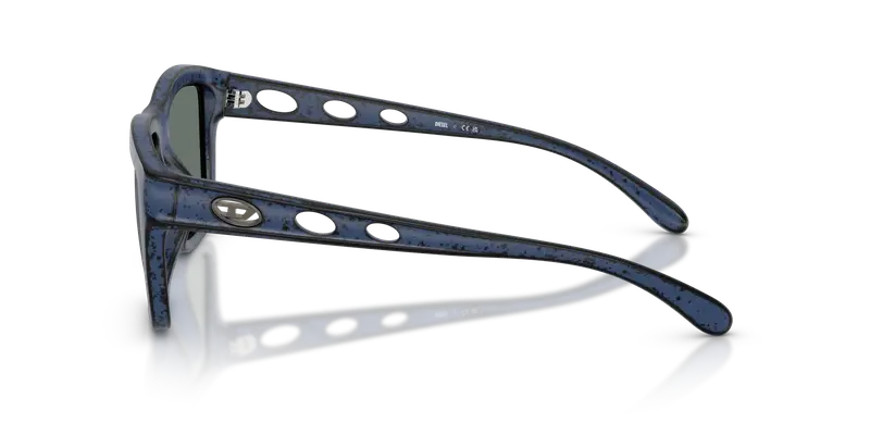 DIESEL Unisex DL3006U 201425 Occhiali da sole Iniettato Blu Blu Squadrata Specchiate miniatura 3