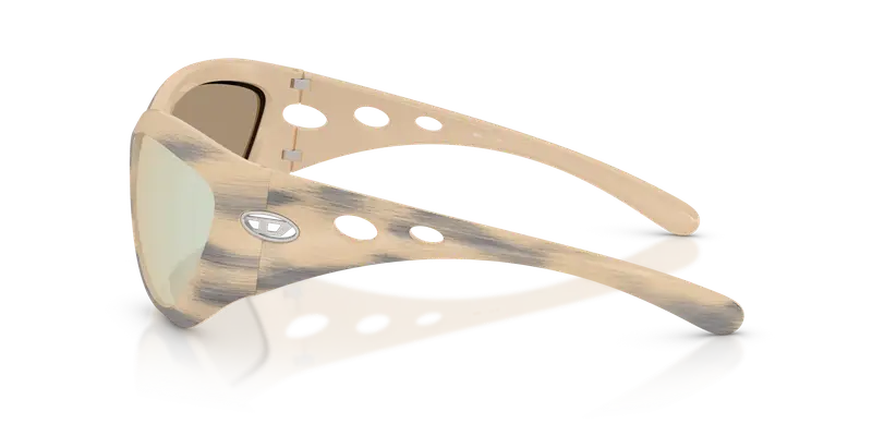 DIESEL Unisex DL3007U 20087J Occhiali da sole Iniettato Giallo Oro Cat Eye Normale miniatura 3