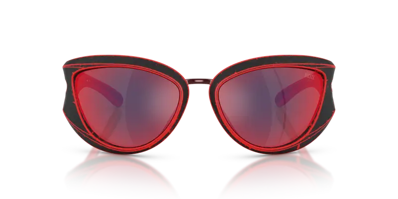 DIESEL Unisex DL3007U 20096P Occhiali da sole Iniettato Rosso Rosso Cat Eye Specchiate miniatura 2