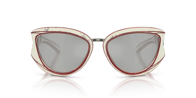 DIESEL Unisex DL3007U 20108V Occhiali da sole Iniettato Bianco Argento Cat Eye Normale miniatura 2